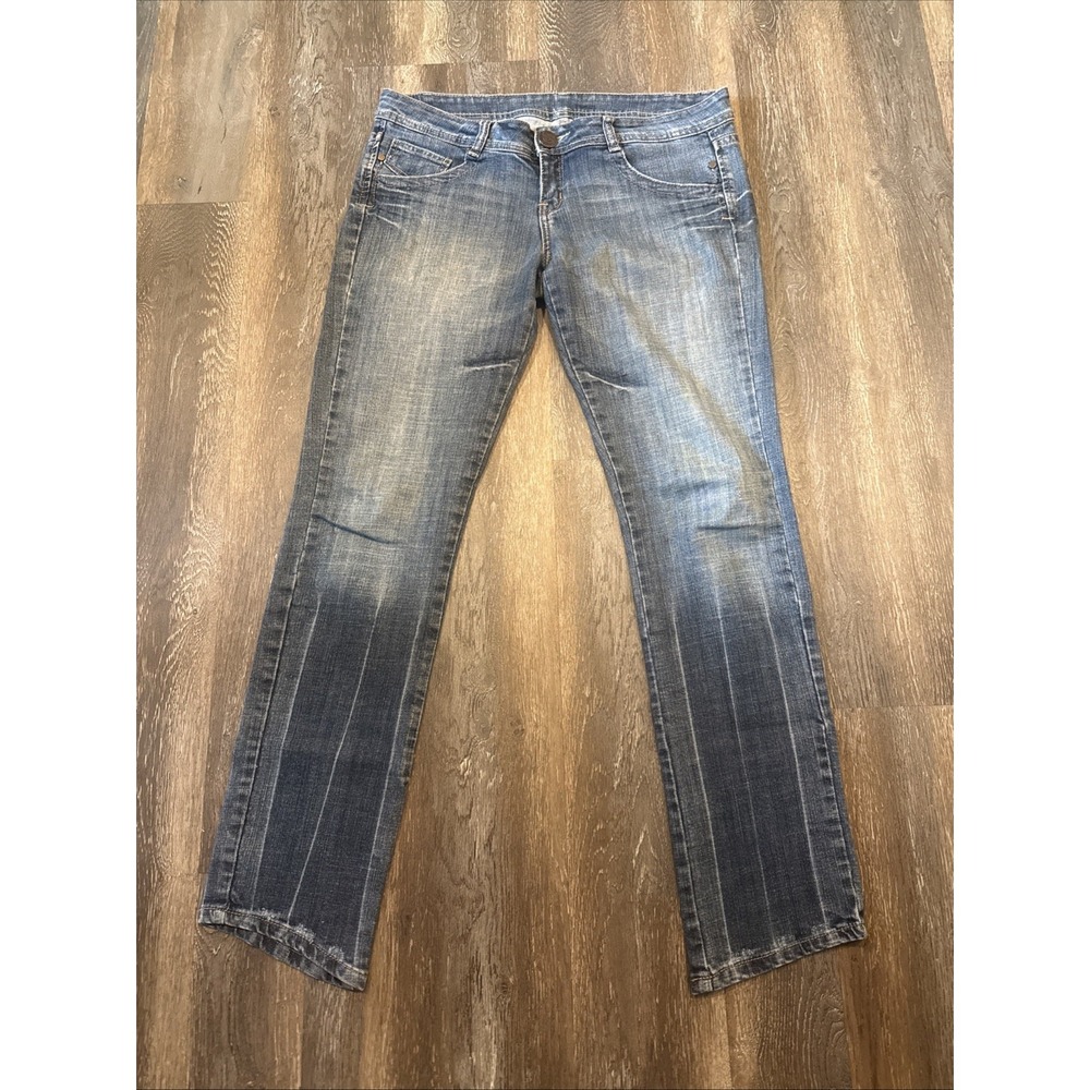 Lee Cooper Blue Jeans 32x33 Back Zipper Pocket Coin Pocket In Front Fits 32x31